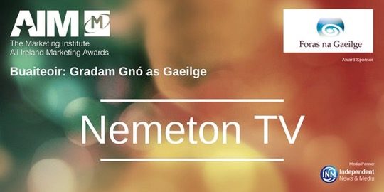 ALL IRELAND MARKETING AWARD FOR NEMETON TV